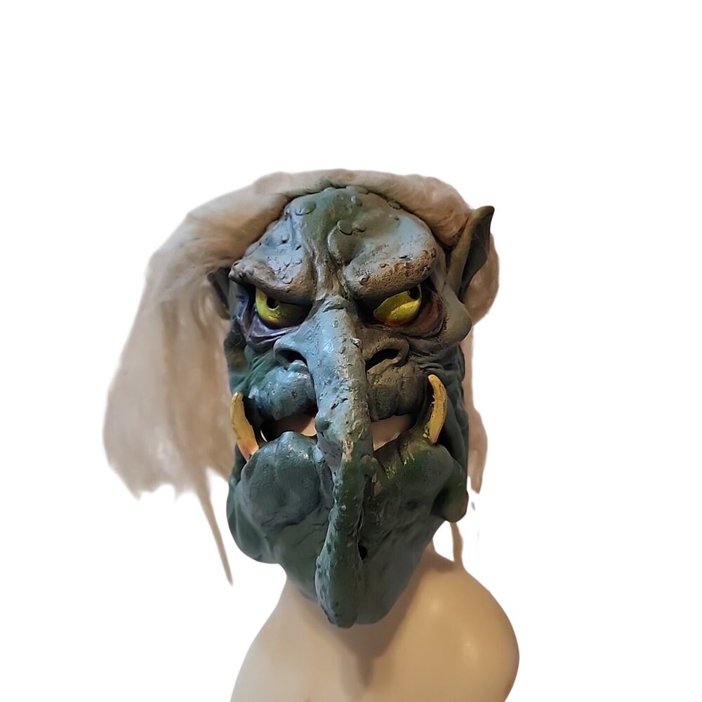 Vintage 2001 Paper Magic Group Bug Eye Blue FaceWerewolf Wolf Man Halloween Mask